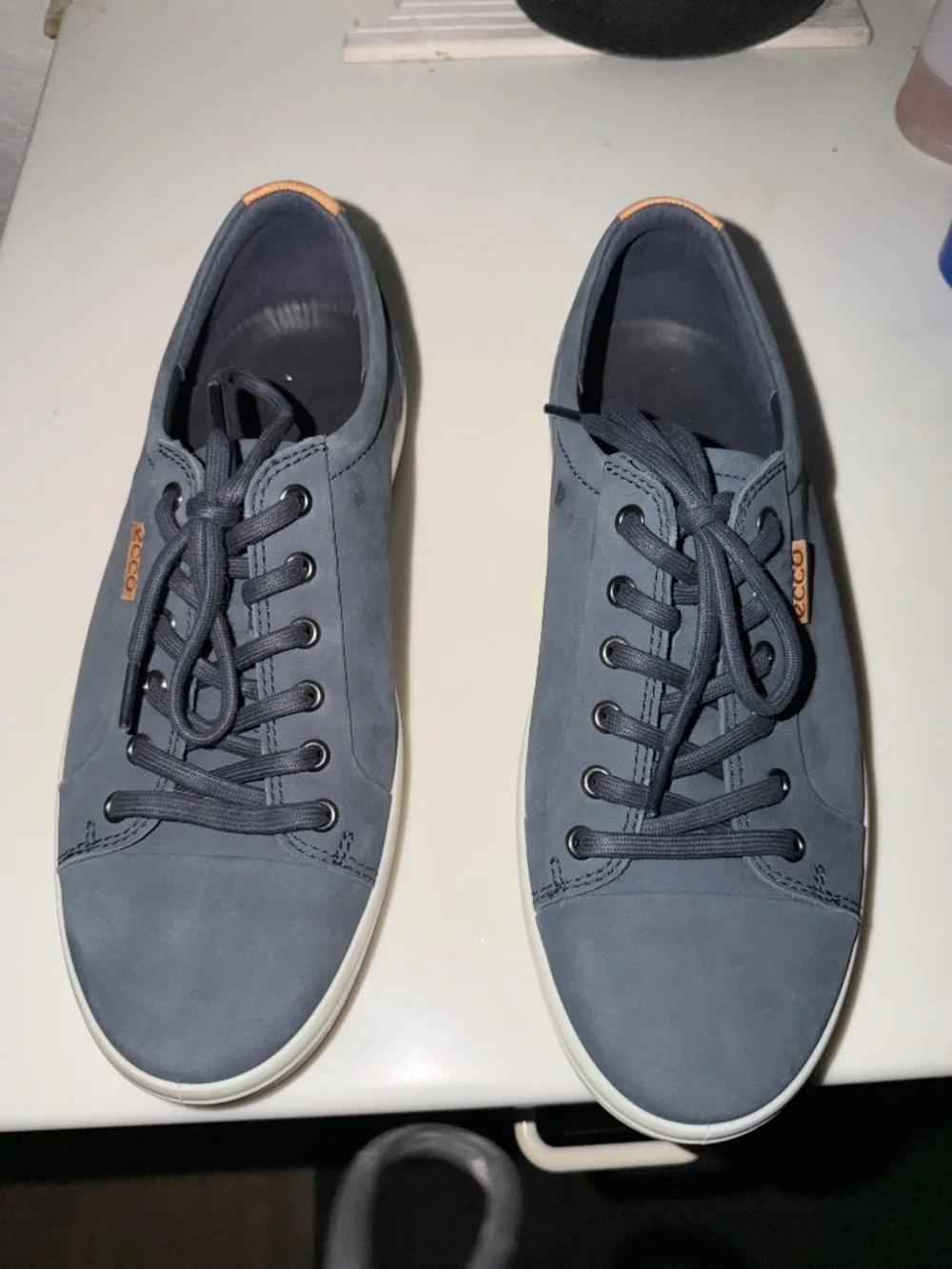 ECCO Men's Soft 7 Leather Sneakers Marine Navy Blue Size 43 EU / 9 - 9.5 US